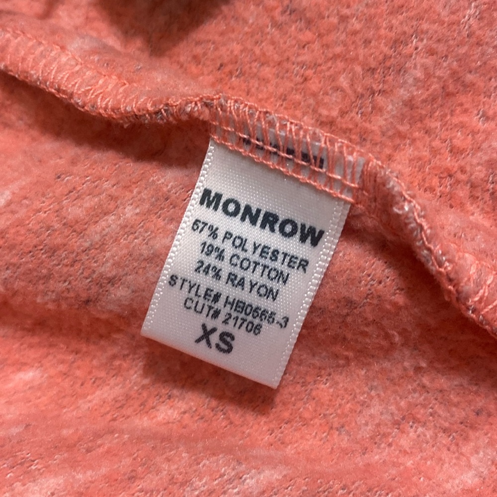 MONROW Women's Light Weight Vintage Style Sweatshorts Size XS - Picture 4 of 5
